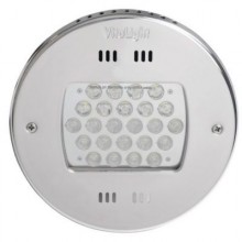 Светодиодный прожектор Power-LED, 24 x 3 Вт, 12 В, накладка-нерж.сталь, свет синий, с 5-м. кабелем