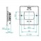 Прожектор Power LED, 24x3Вт, 12В DC, квадрат 270 мм, V4A, монох. 6000К, 5 м кабелем 2x1,5 мм2, RG