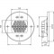 Прожектор Power LED, 24x3Вт, 12В DC, круг 270 мм, V4A, монох. 6000К, 5 м кабелем 2x1,5 мм2, BZ