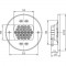 Светодиодный прожектор Power-LED, 24 x 3 Вт, 12 В, накладка-нерж.сталь, свет синий, с 5-м. кабелем