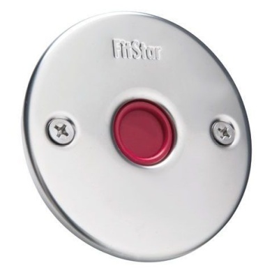 Пневмокнопка в комплекте с пневмошлангом 5 м и пневмотрубкой, нерж. сталь, FitStar Hugo Lahme