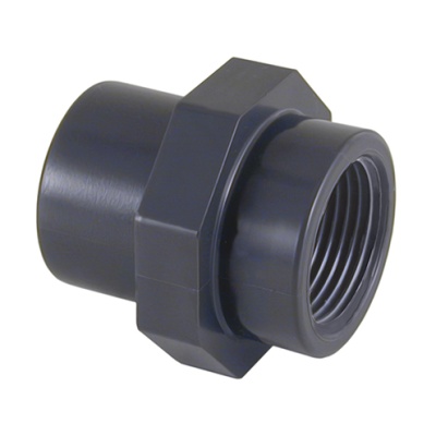 Адаптер двойной муфт. ПВХ (клеевой-ВР BSP) DxdxG 20-16х1/2", PN10, арт. 02244