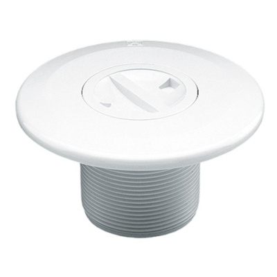 Форсунка для пылесосов всасыв. с внеш. резьбой 2" и внутр. д 50 мм, для бет. бассейнов, белый ABS-пластик