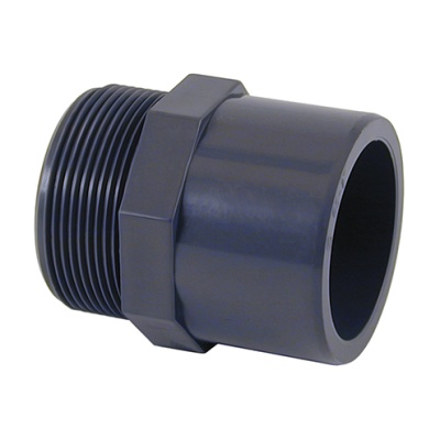 Адаптер двойной муфтовый ПВХ, ф 75 х 63 х 1 1/2" НР, PN 10, арт. 02093