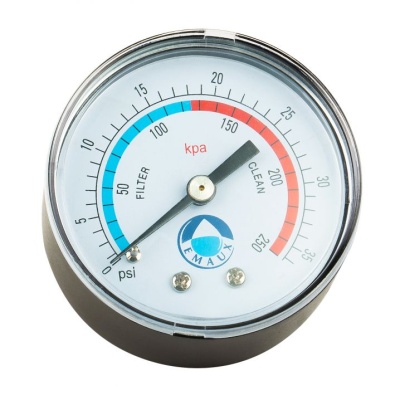 Манометр PPG50 бок. подк, пластик (штуцер на задней части) арт. 06021001 (003519)