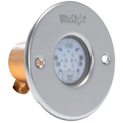 Подводный прожектор Hugo Lahme 4/4 Power LED 3.0, 11 Вт, 24 В DC круг 110 мм V4A RGBW 5 м кабель 2x0,75 мм2 арт. 4.40400220