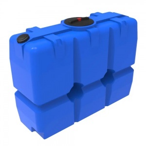 Переливная емкость горизонтальная, 1590 х 750 х 2100 мм, цвет синий, 2000 л