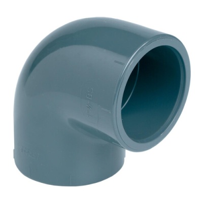 Отвод (угол) 90 гр ПВХ клеевой Aquaviva ф 50 мм, PN16
