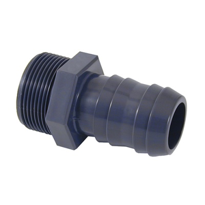 Адаптер шланговый ПВХ (нар.резьба BSP) GxE 1-1/2" x 38, PN10, арт. 02224