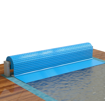 Сматывающее устройство надводное тип А-1. Комплектация: внутривальный мотор с кабелем 10м; щит управления; опоры из нержавеющей стали; ключ-выключатель встроенный в стойку; пульт ДУ; вал из нержавеющей стали; набор ремней