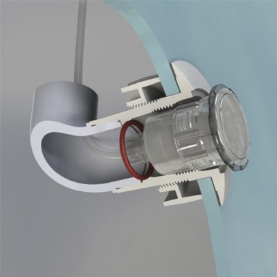 Закладная деталь для светильников "Mini-Brio 1" для бетонного и полиэстерового бассейна, арт. PF10R191/W