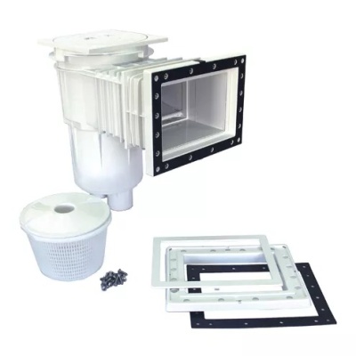 Скиммер 17,5 л со стандартным, удлиненным раструбом, крышка квадрaтная, для пленочных бассейнов, арт. 11310