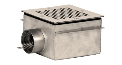 Слив донный квадратный 150х150х100 2" (плитка), арт. СД.50.1