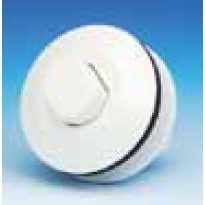 Пневмокнопка круглая, цвет белый, пластик, 1 1/4"