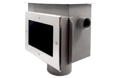 Скиммер с камерой долива воды 2", плитка, нерж., AISI-304, арт. СК.15.3