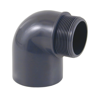 Отвод (угол) 90°, ПВХ, ф 63 х 2" НР, PN 1002240, арт. 02240