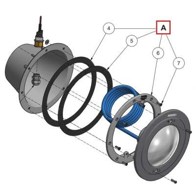 Фланец-кольцо прожектора с винтами Pahlen (633301)