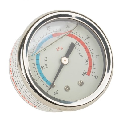 Манометр в стальном корпусе (штуцер на задней части) арт. 06011029 (007433)