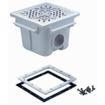 Донный слив "Astralpool" универсальный из ABS-пластика, квадратный, 210х210 мм
