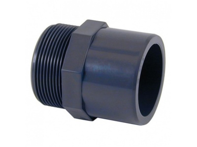 Адаптер двойной муфтовый ПВХ (клеевой-НР BSP) D*d*G 75-63*2 1/2", PN10