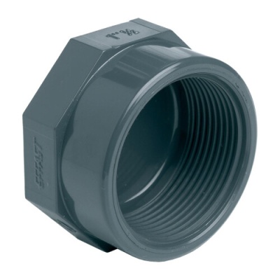 Заглушка ПВХ внутр. резьба 1 1/2", PN 10