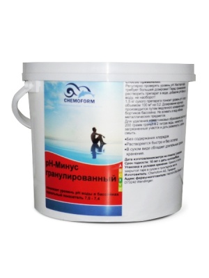 Cредство для понижения кислотности (pH) воды "Chemoform" pH-минус гранулированный, 5 кг