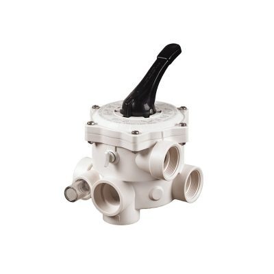 Вентиль 6-ти поз. к-н Praher 1 1/2 "SM10, Top+Bottom-клей ф 50 мм, остальн. резьб (№3,V6 ND ABS), белый PN 3.5