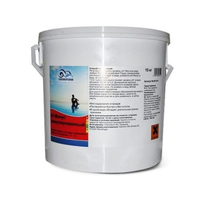 Cредство для понижения кислотности (pH) воды "Chemoform" pH-минус гранулированный, 15 кг