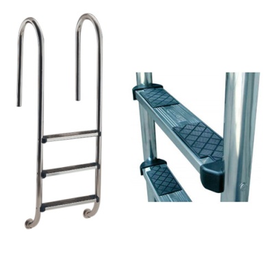 Лестница Astral Pool "WALL" со ступеньками "Luxe" 3 шт, AISI-316