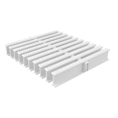 Переливная решётка ACON 195x34 мм, цвет белый