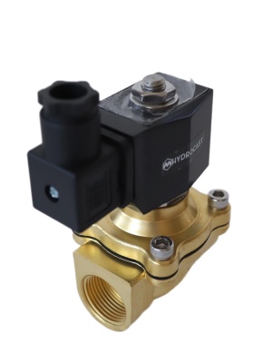 Электромагнитный клапан Hydrocast улучшенный DW21-20 G 3/4", 220 В, латунь, NO (открыт при отсут. 220 В), мембрана VITON