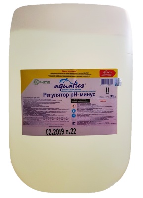 Средство для понижения кислотности "Aquatics" pH-минус жидкий, 35 кг