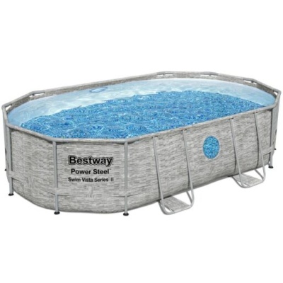 Каркасный бассейн Bestway 56946 (488х305х107, пес. фильтр, лестница, тент)