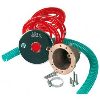 Комплект пневмокнопки для плиточных бассейнов, бронза/нерж.сталь, Hugo Lame