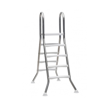 Лестница из нержавеющей стали AISI-304, 4+4 ступени Waterman для бассейнов Summer Fun (Германия) для высоты борта h=1,20 м