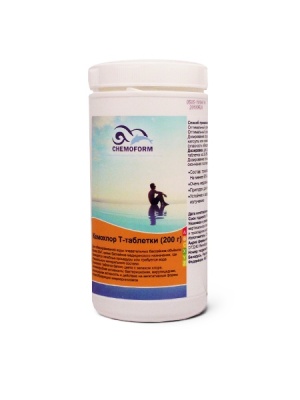 Хлор "Chemoform" Кемохлор Т-таблетки (200 г), 1 кг