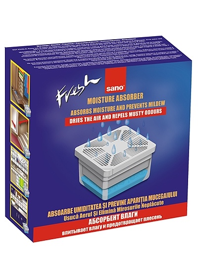 Поглотитель (абсорбент) влаги и запахов "Sano" коробка с наполнителем