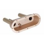 Плато пневмокнопки с двумя регуляторами, закладная часть, бронза, Hugo Lame